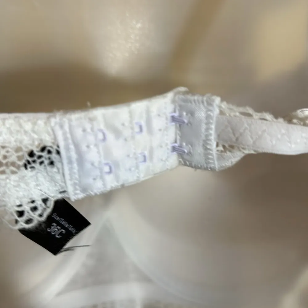 Rene Rofe Lingerie White Lace Overlay Padded Underwire Push Up Bra 36C Size undefined - Image 14