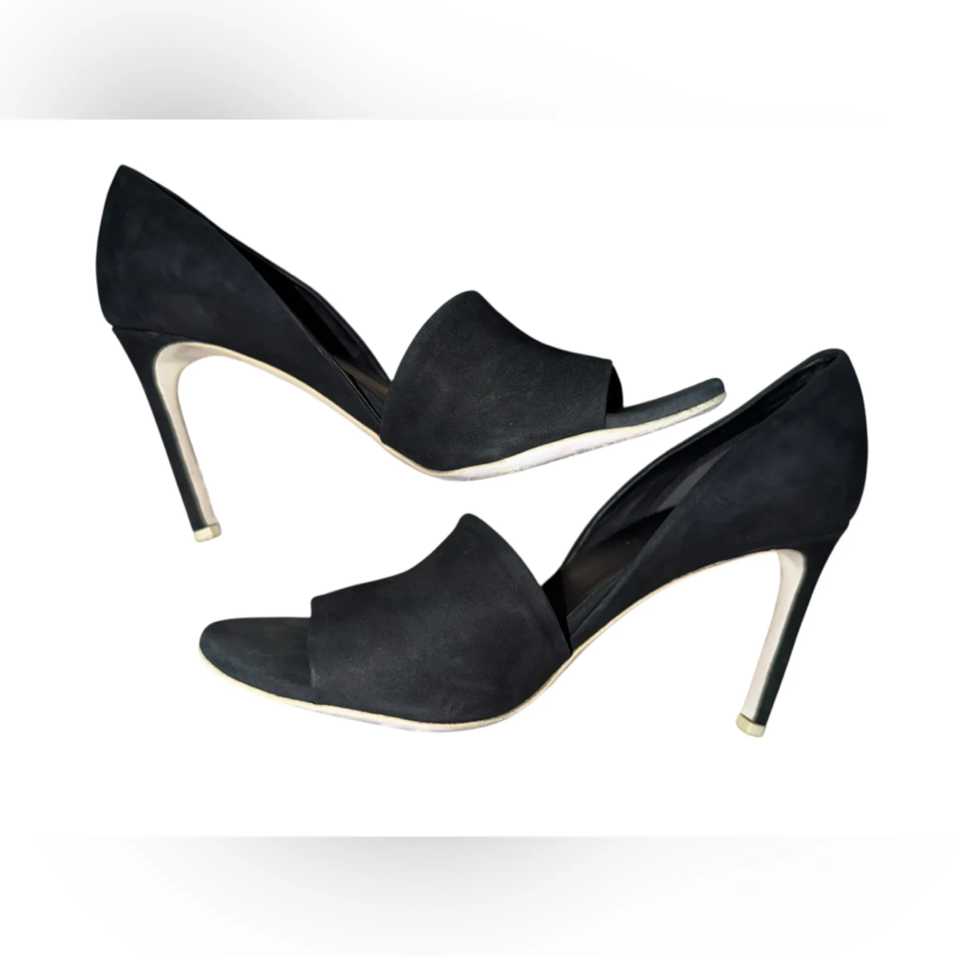Vince Saffron D’Orsay Heels – Black Nubuck Suede - Sz 8 - Image 4
