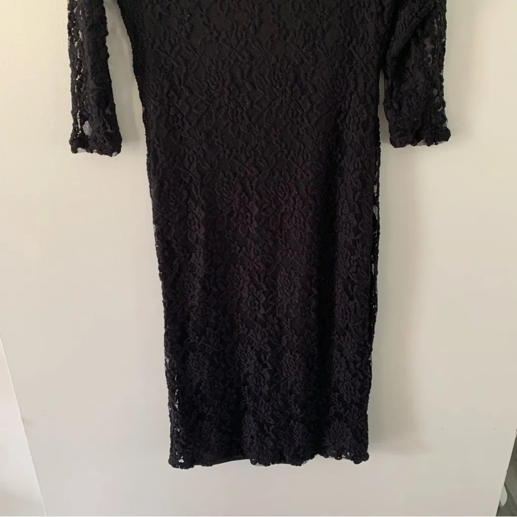 Almost Famous Black Lace Overlay Dress Size Large - Image 6
