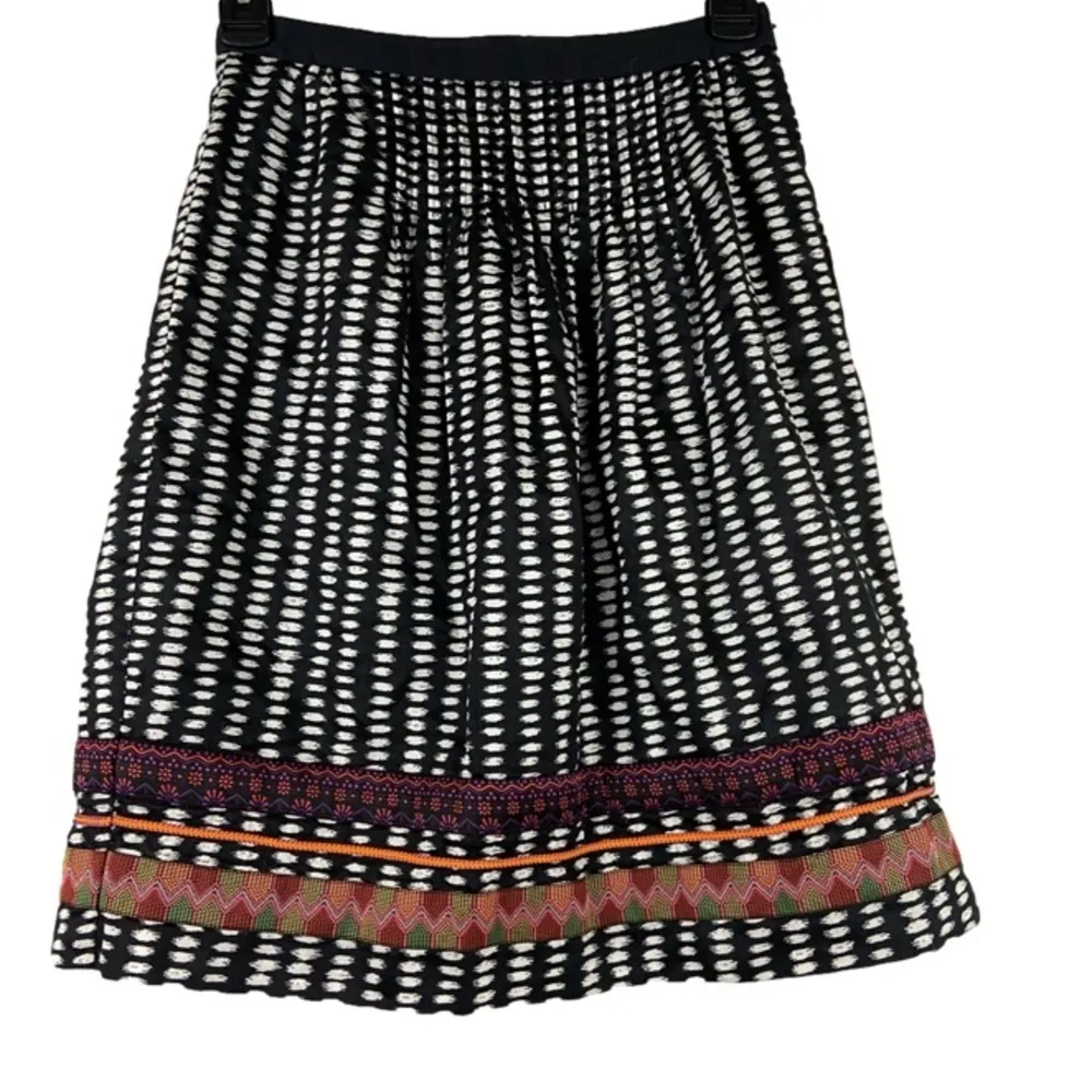 Anthropologie Edme & Esyllte Black and White Ribbon Trim Skirt Women’s Size 0 - Image 80