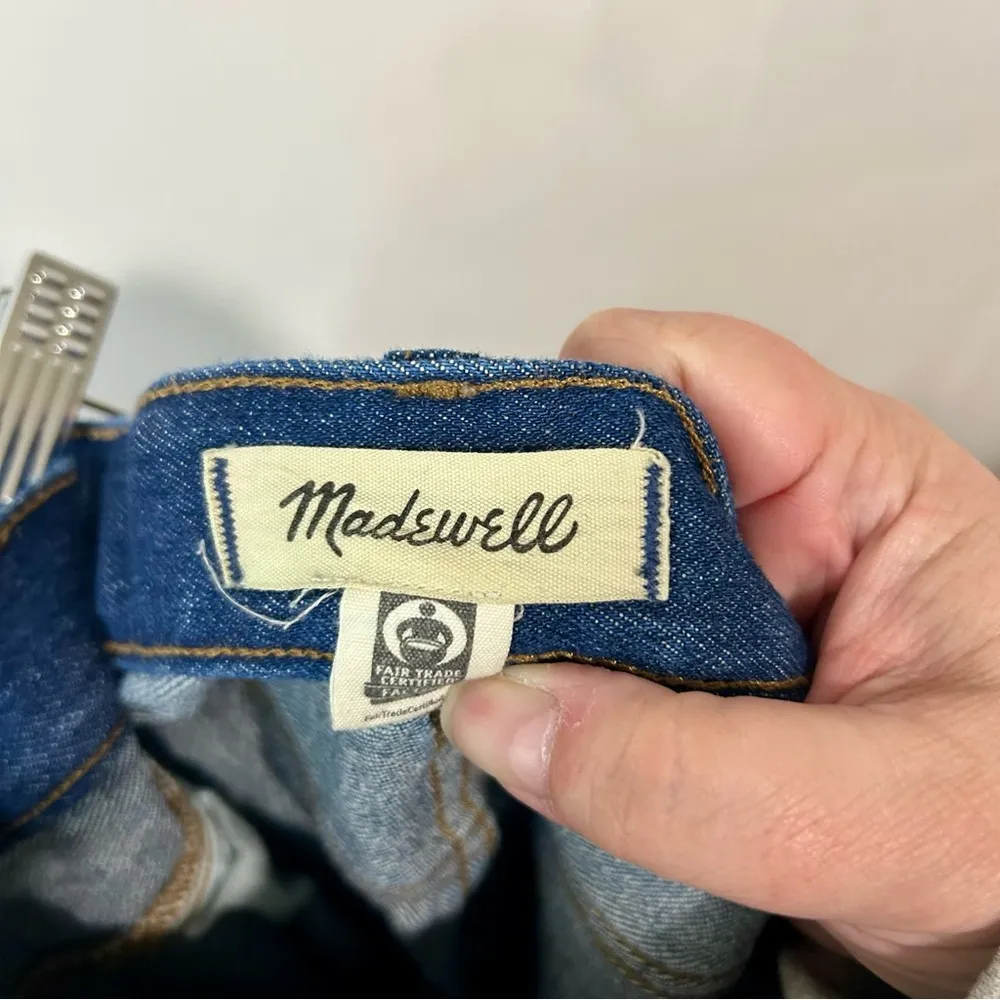 Madewell Women’s The Perfect Vintage Straight Jean Front Seam Dark Blue 27 EUC - Image 4