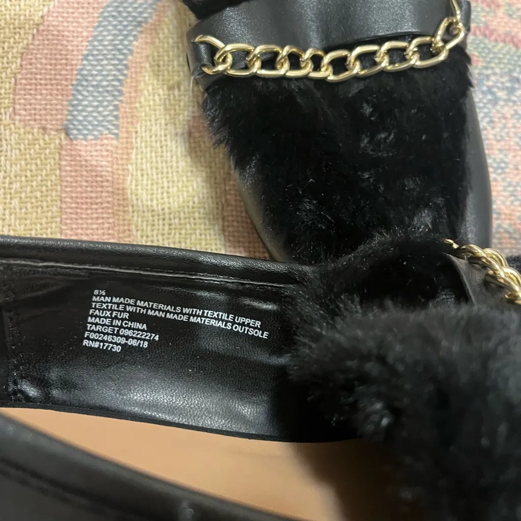 A New Day Black Loafers with Gold Chain - Image 6