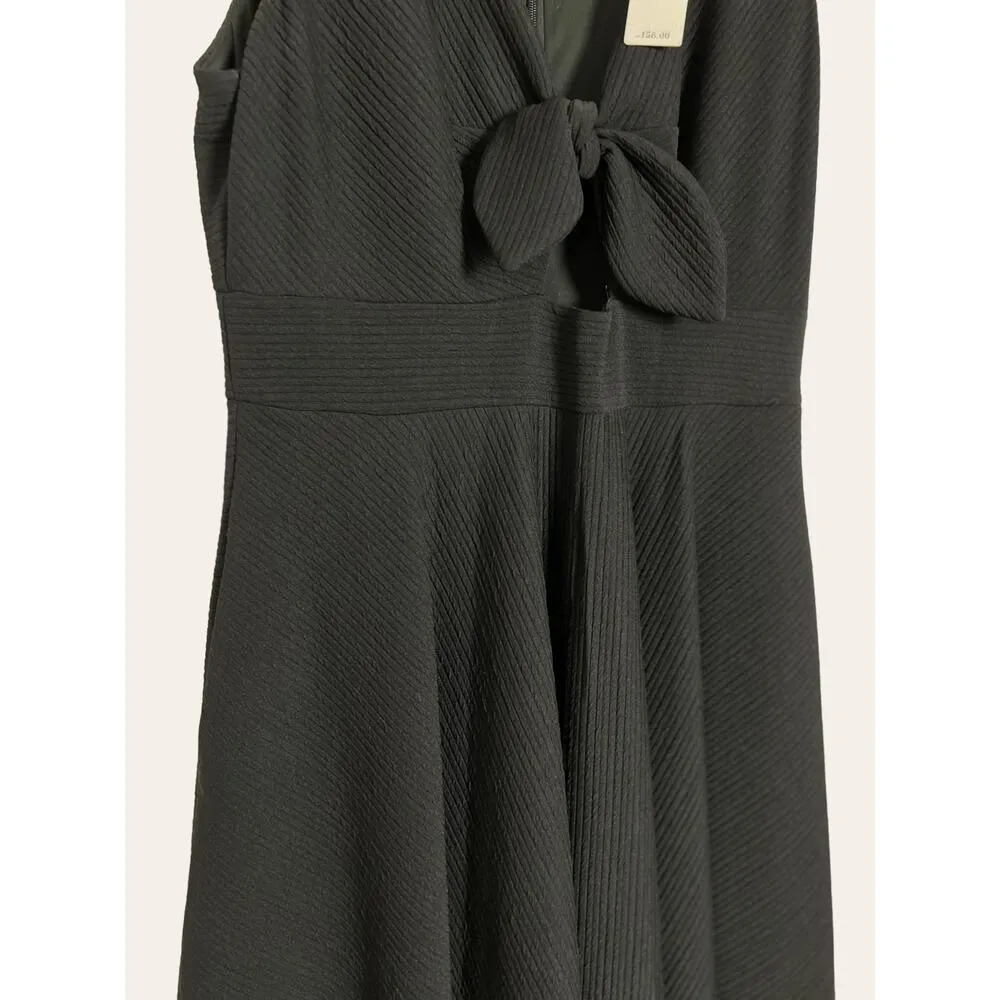 Anthropologie Hutch Black April Cutout Tie Front A-Line Sleeveless Dress Size M - Image 4