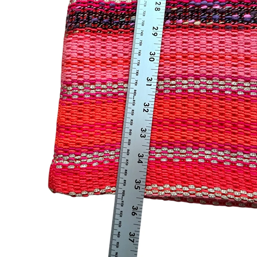 Vilagallo Dress Small Tweed Classic Retro 60s Style 40 Made in Europe Gold Boho Red - Image 12