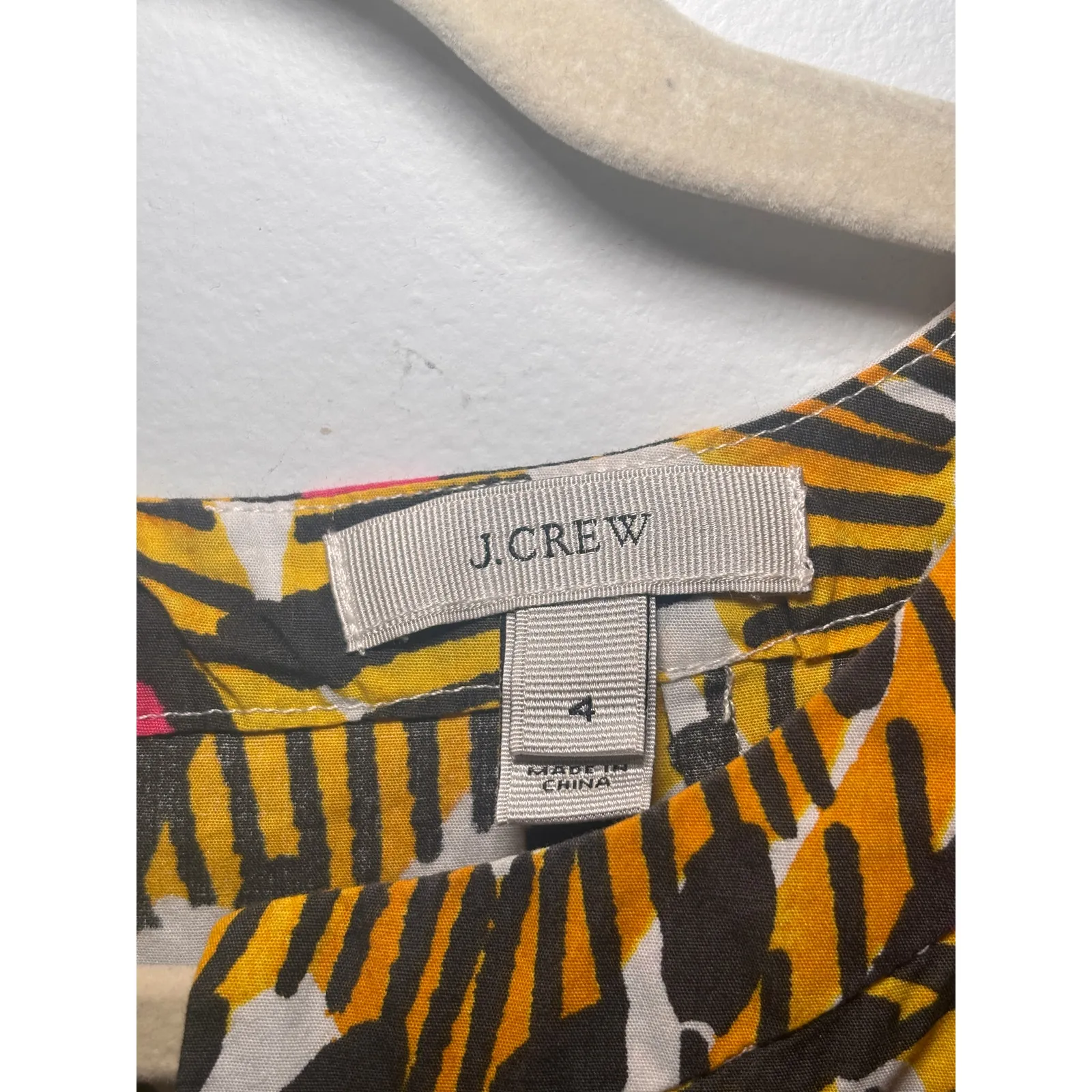 J Crew Green Ratti Electric Kiwi Cotton Tunic Dress Pockets Retro 3/4 Sleeve 4 - Image 6