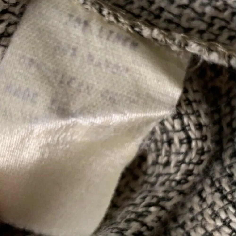 CAROLINE ROSE Beige & Black Woven Linen Blend Jacket Size Large Lagenlook - Image 6