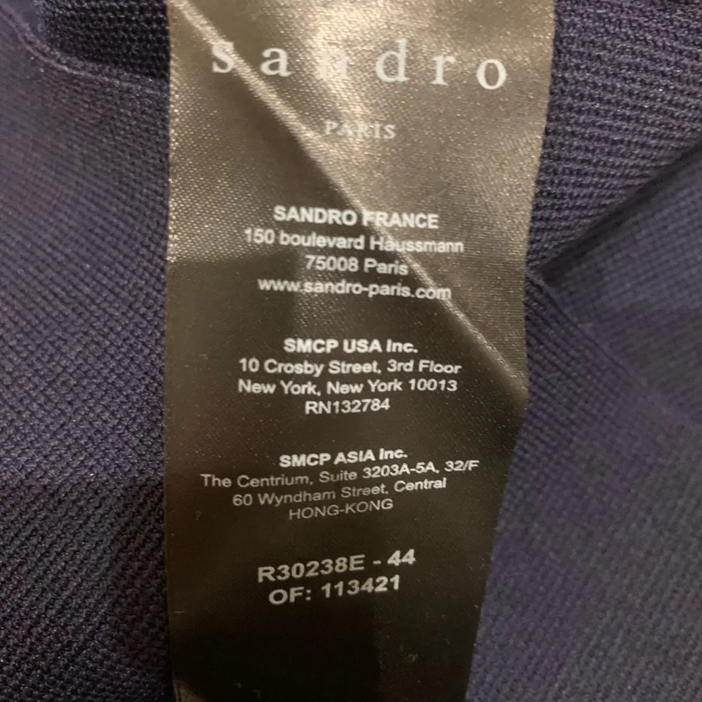 Sandro | Half-Zip Knit Dress | Marine | 34 (US XS) - Image 10