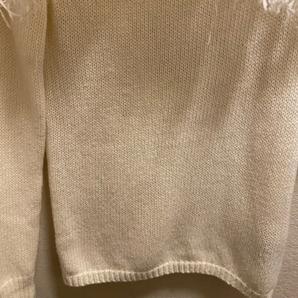 House of Harlow 1960 X Revolve Ivory Fringe Trim Jazzie Sweater Size XS - Image 11