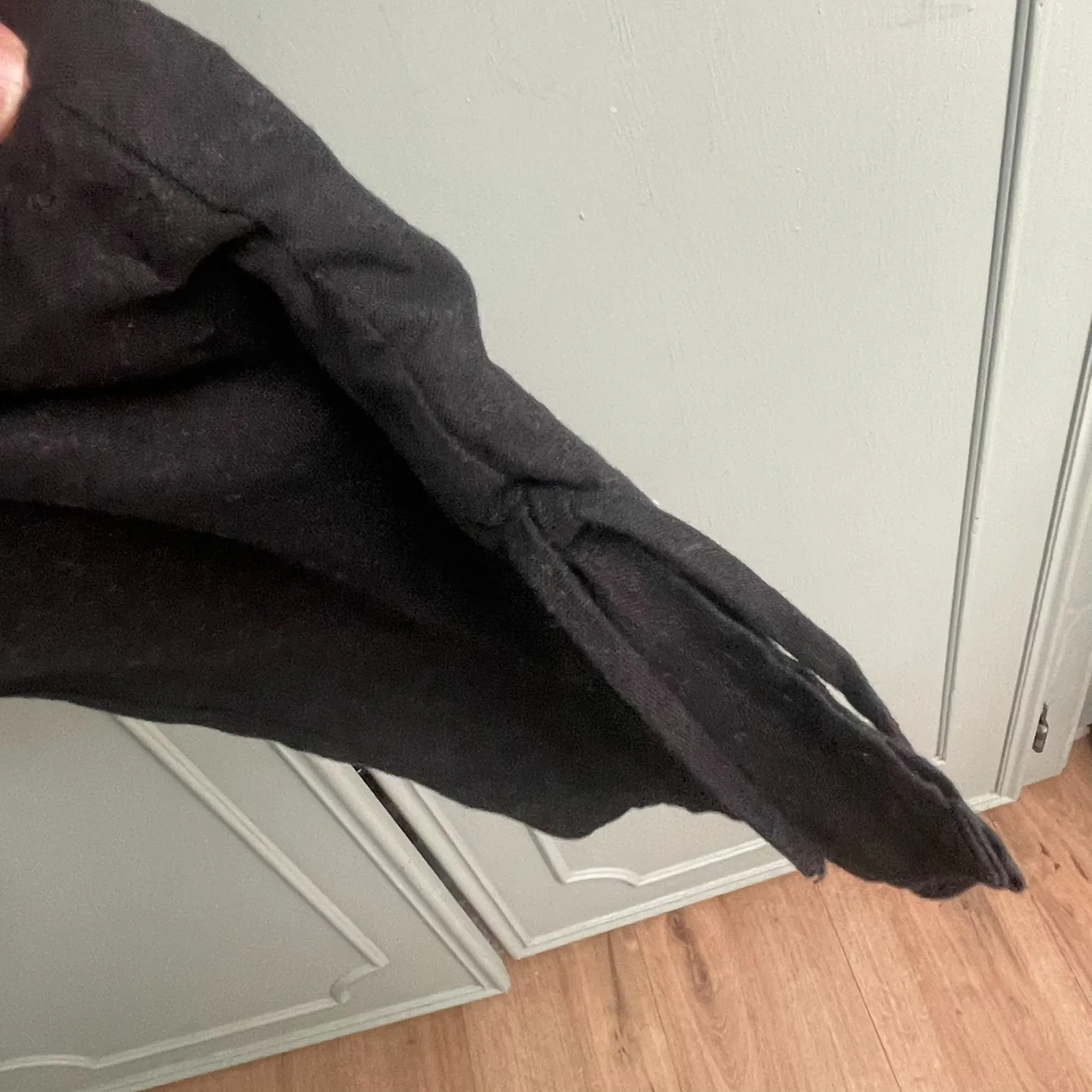 Habitat Black LinePants Womens Large Cropped Ankle Pull On Casual Minimalist - Image 2