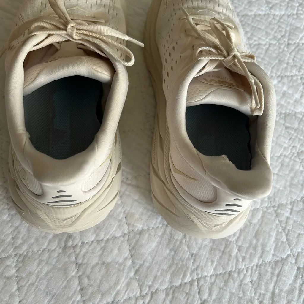 HOKA one one ,Cream Athletic Sneakers Size 8.5 - Image 2