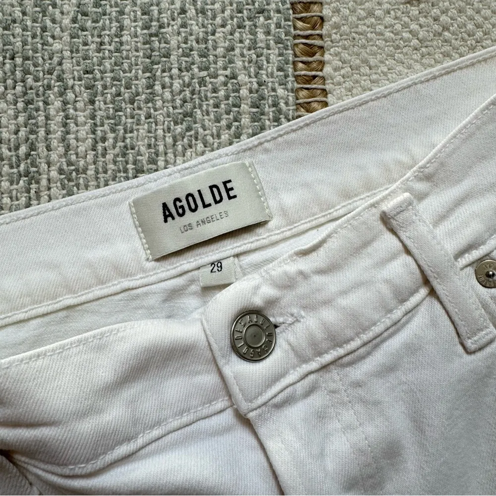Agolde Nico White Ultra High Rise Slim Fit Button Fly Jeans Women’s Size 29 - Image 10