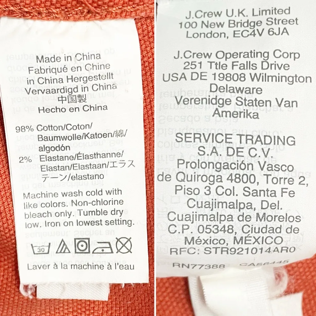 Madewell Slim Emmett Wide Leg Crop Pants Warm Nutmeg Rust Cotton Size 24 | 00 - Image 11