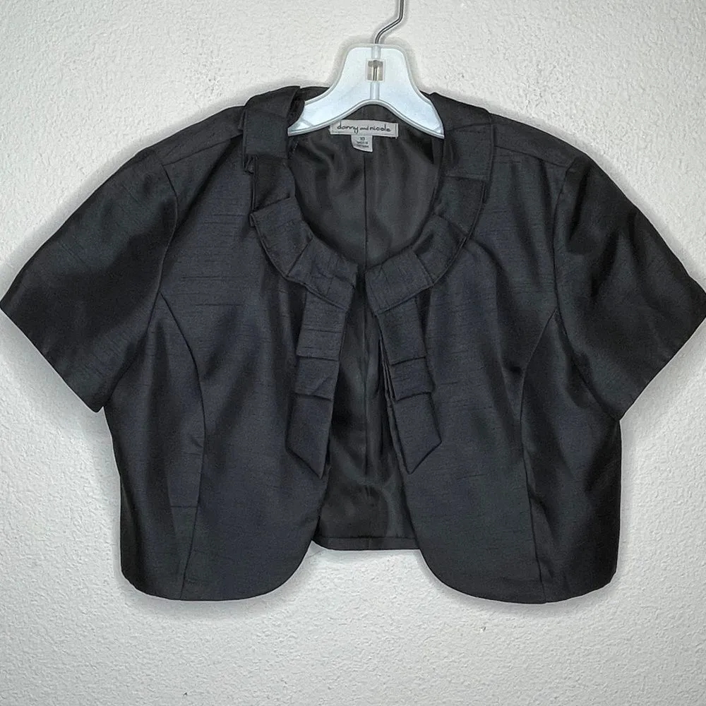 Danny‎ and Nicole Black Dressy Cropped Jacket - Image 5