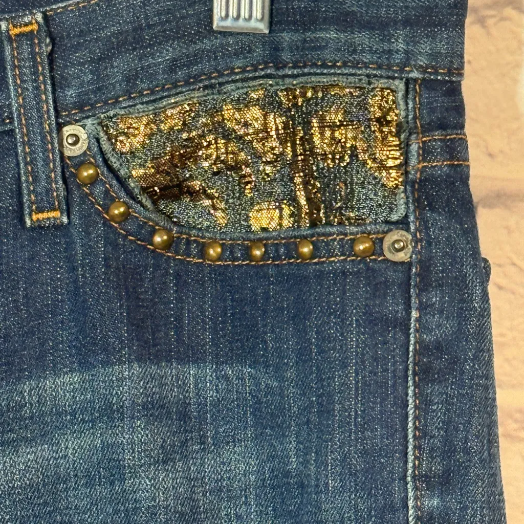 Karen Kane Flare Denim with Embellished Pockets, sz6 - Image 2