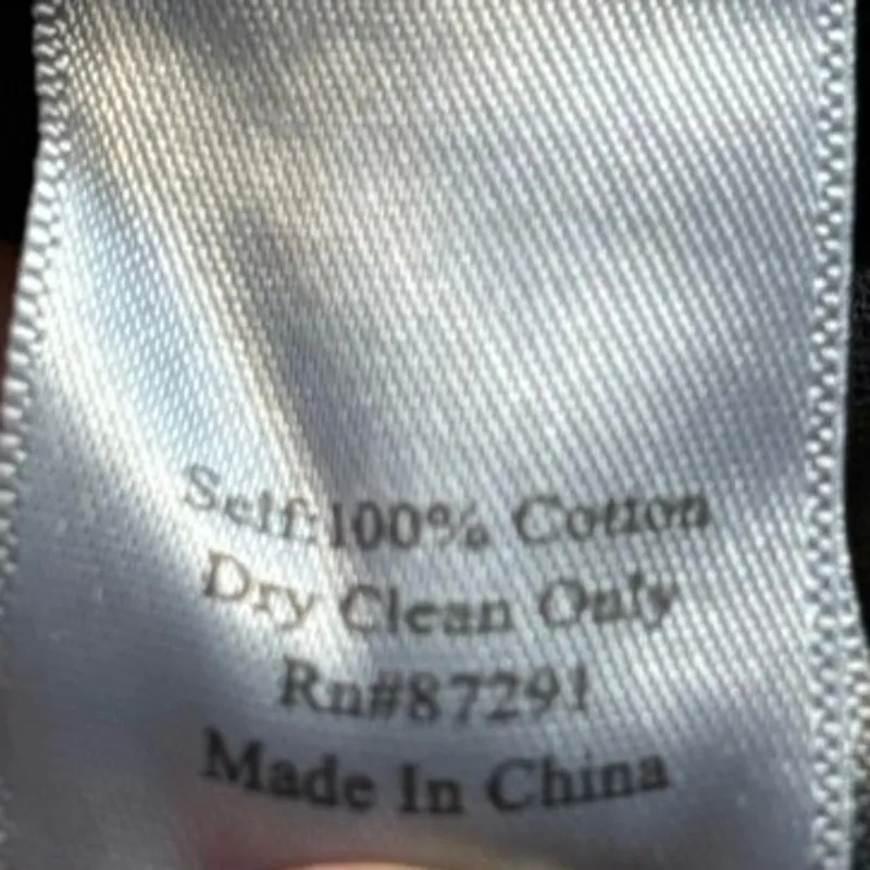 Johnny Was 4 Love And Liberty Size XS Eyelet Lace Top Asymmetrical Hem Black - Image 5