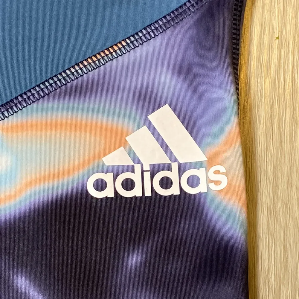 ADIDAS Primegreen womens Aeroready blue block athletic leggings size 1X - Image 4