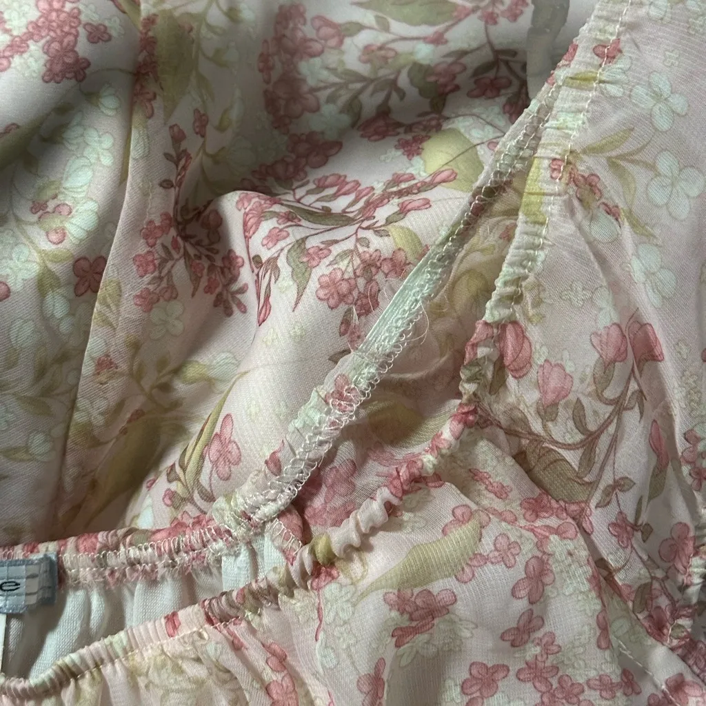 Y2k La belle pink floral babydoll dress size 5 - Image 10