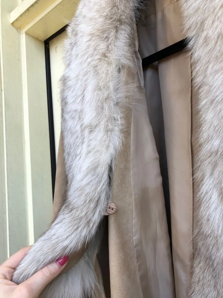 Fox Fur And Suede Coat - Image 3