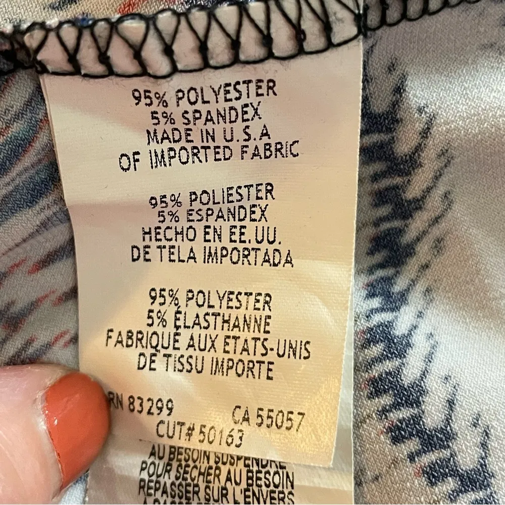 Annalee + Hope Multicolor Chevron Print 3/4 Sleeve Scoop Neck Blouse, Medium - Image 6