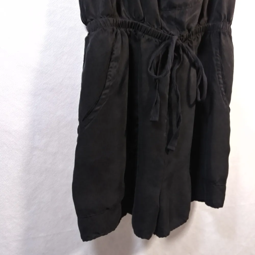 Honey Punch Black Romper Shortalls Pockets Size M - Image 5