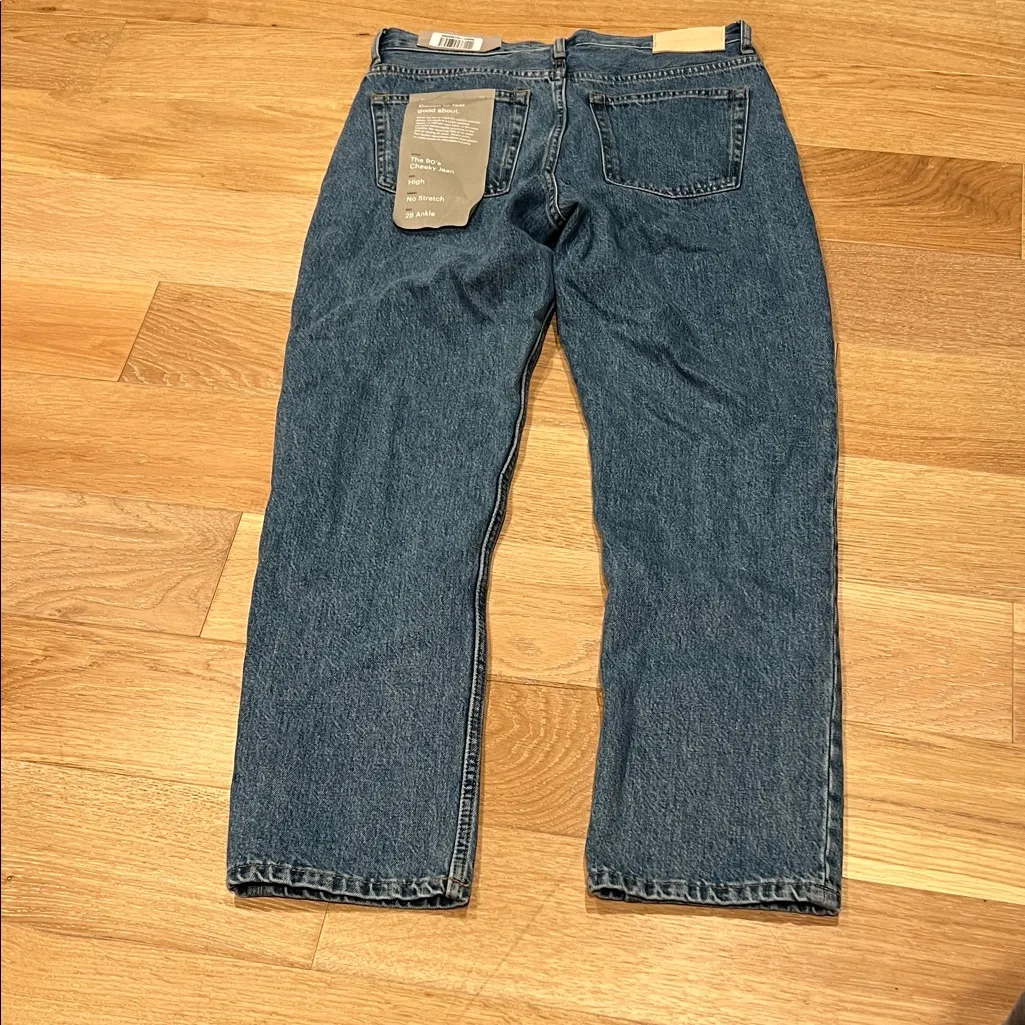 Everlane the 90’s cheeky Straight Leg Blue Jeans‎ 28 ankle - Image 2
