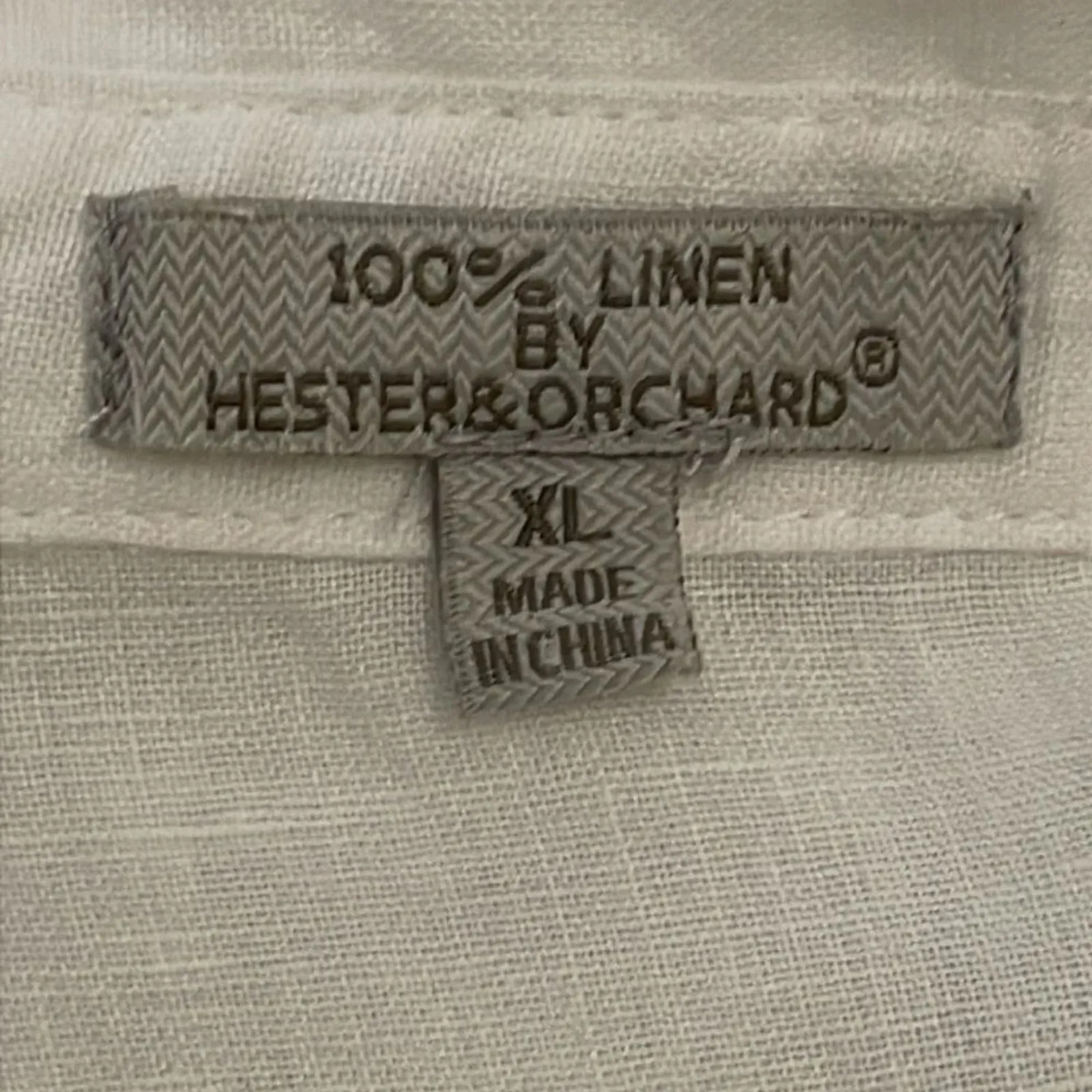 Hester & Orchard White Linen Button Up Top Womens Size Extra Large - Image 2