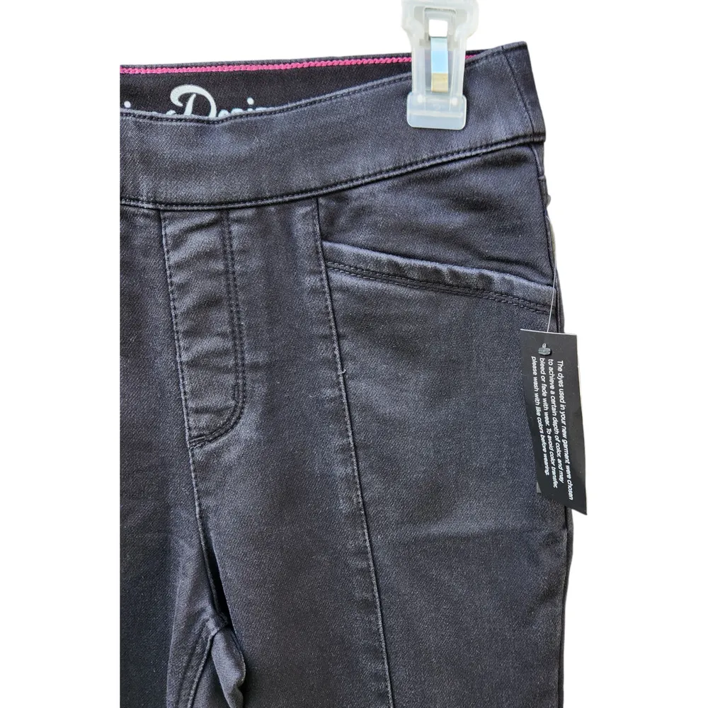 Isaac Mizrahi Live! Divine Denim Regular Pull-on Ankle Jeans Black Size 4 NWT - Image 5