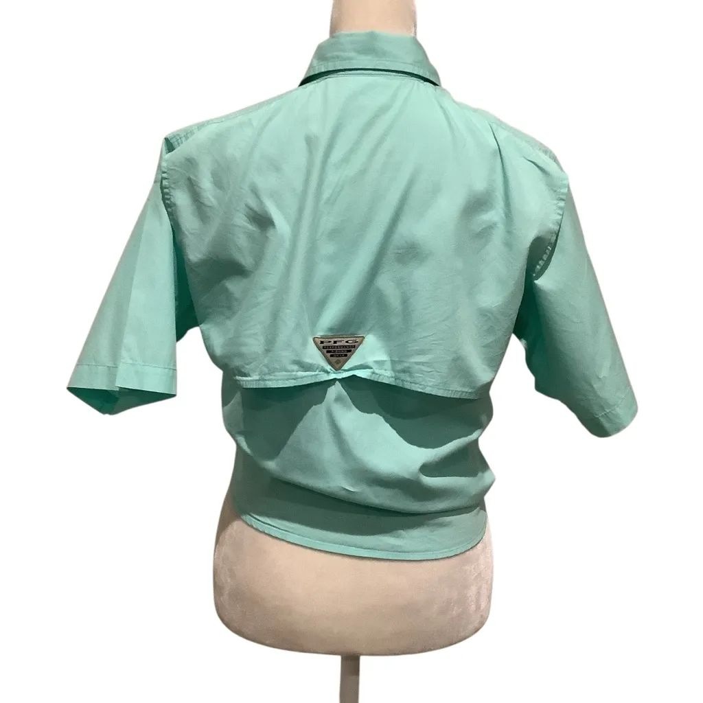 Columbia PFG Women’s Aqua Button-Up Sporting Shirt Size L. SEE MEN’s SHIRT TOO! - Image 3