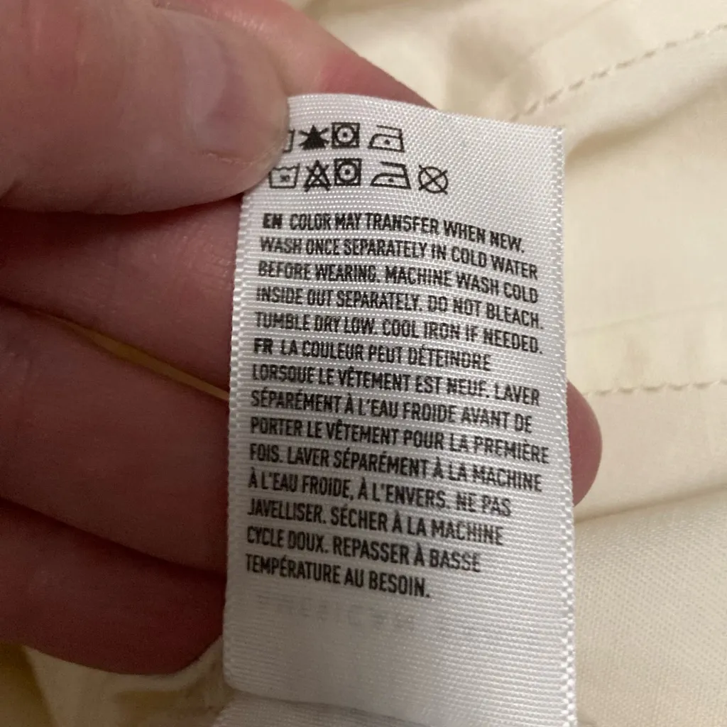 American Eagle Cream Highest Rise Belted Paperbag Waist Cropped Wide Leg Pants - Image 5