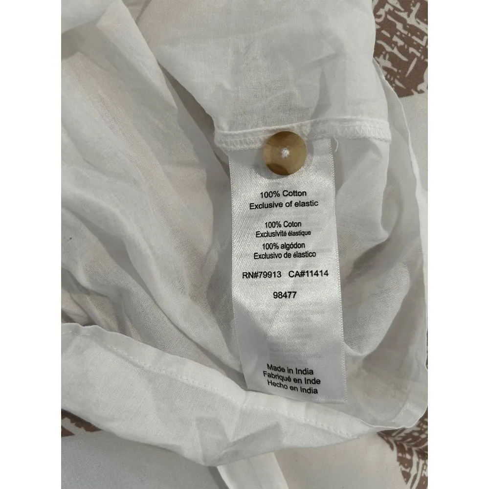 Motherhood Maternity  Woven Button Front Maternity Tank Top 100% cotton White M - Image 8