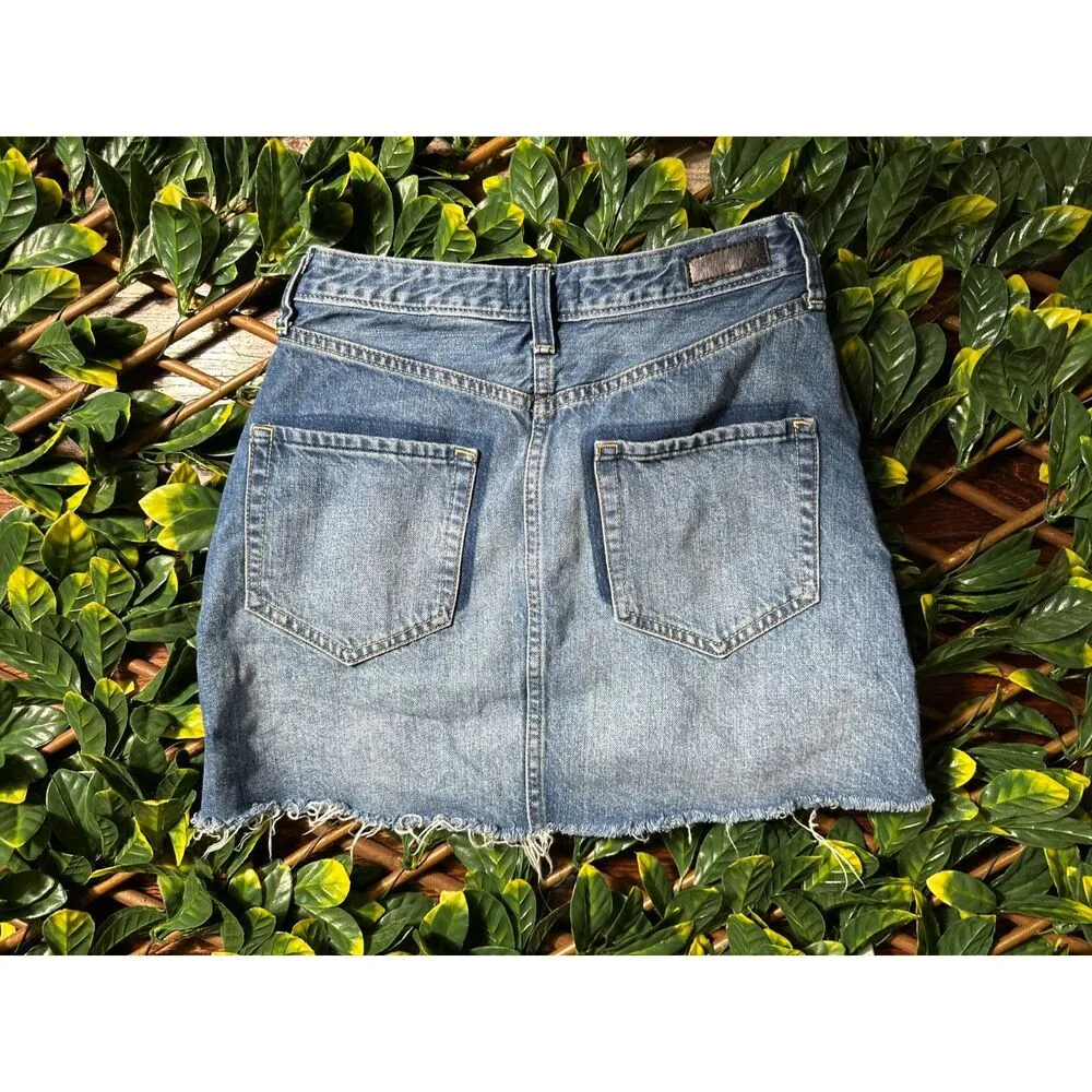 y2k Abercrombie and Fitch Denim Mini Skirt Size 25 - Image 2