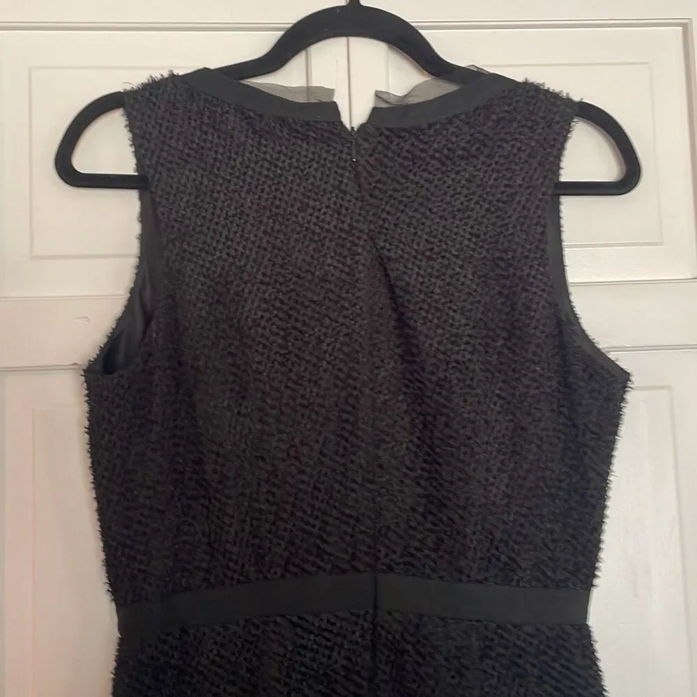 Max & Cleo black textured faux wrap dress  6 - Image 8