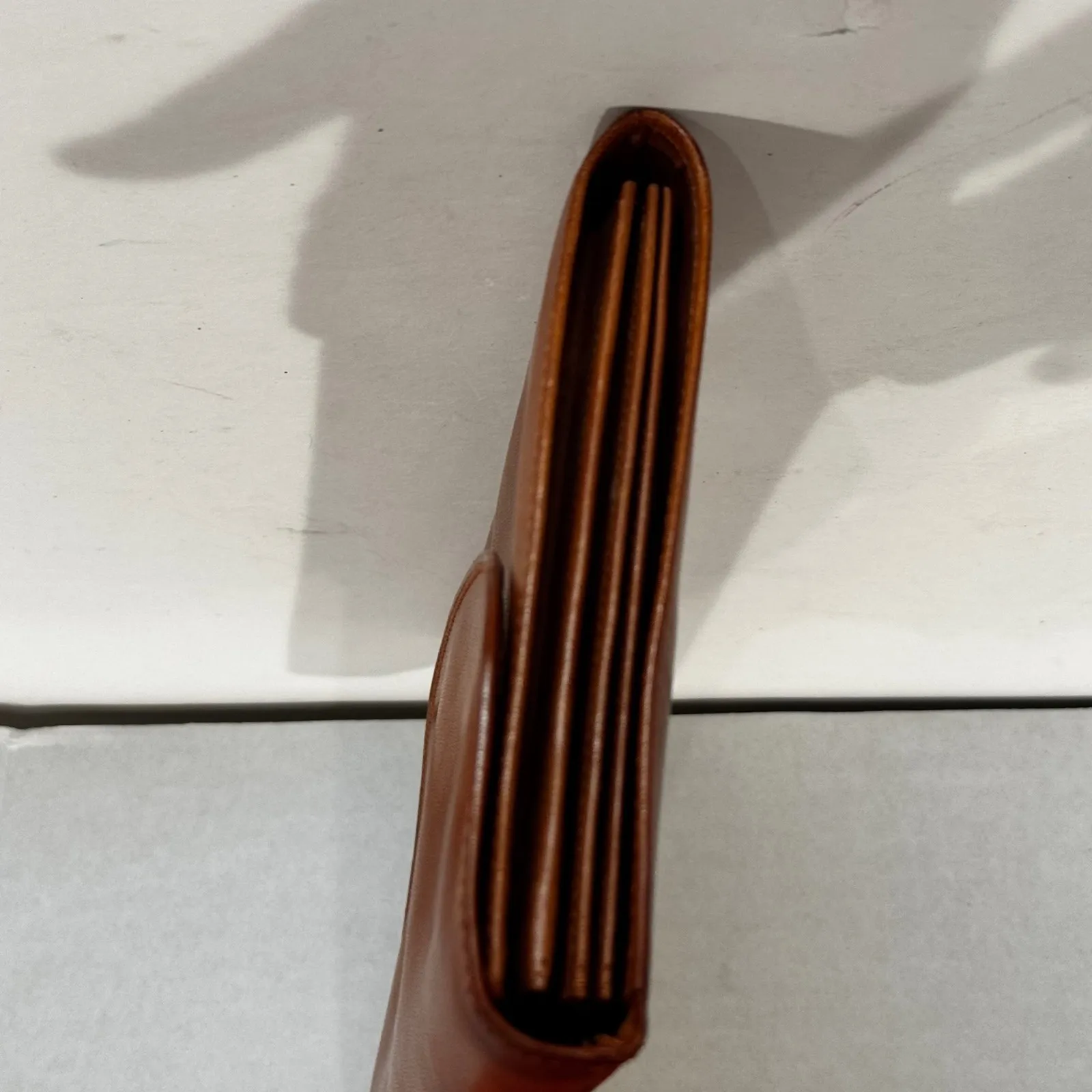 Underwood London Brown Leather Envelope Clutch Organizer Travel Document Holder - Image 7