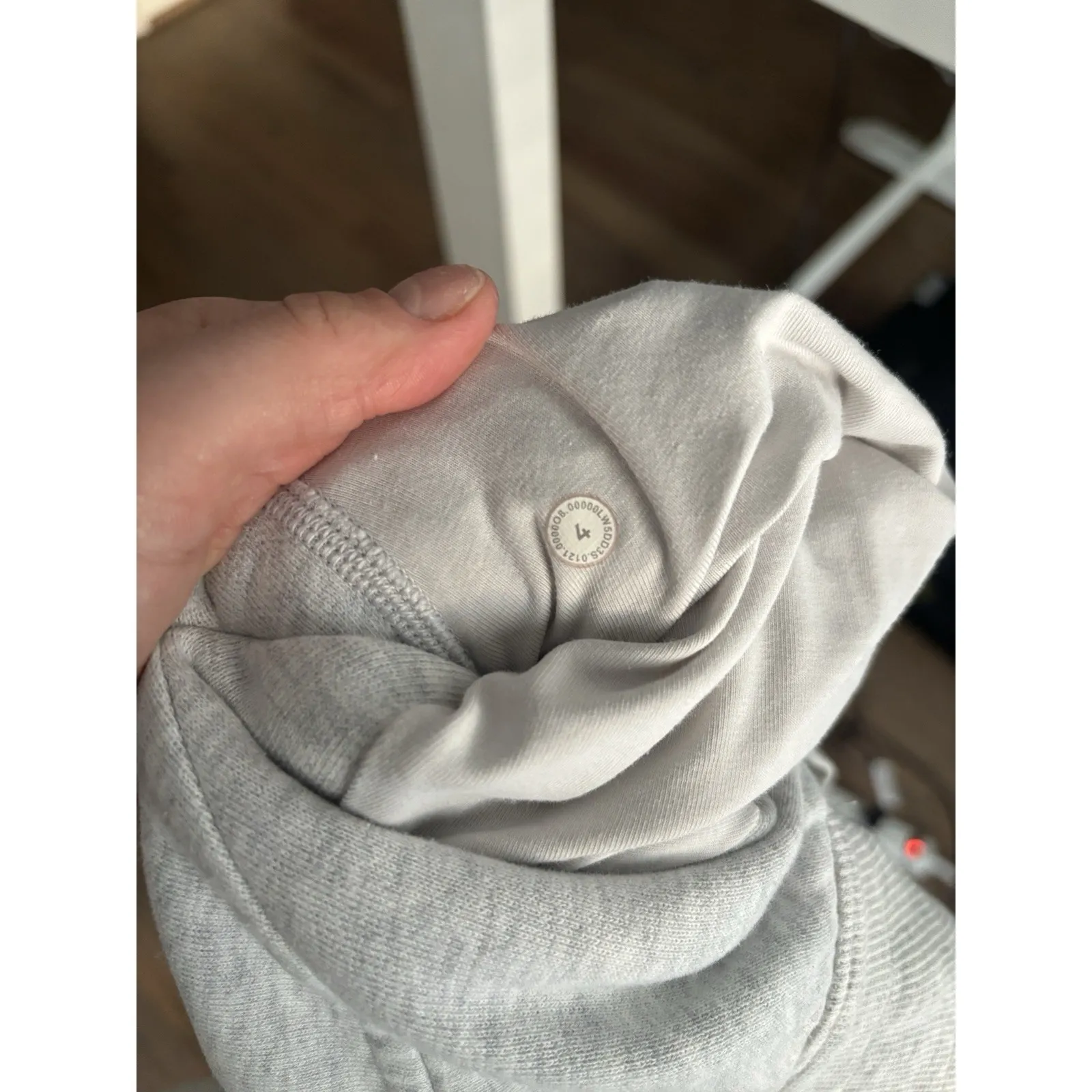 Lululemon Scuba High-Rise Jogger Fleece 25' Heathered Core Ultra Light Grey Sz 4 - Image 7