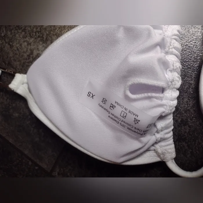 New! White White Triangle Bikini Size XS - Image 2