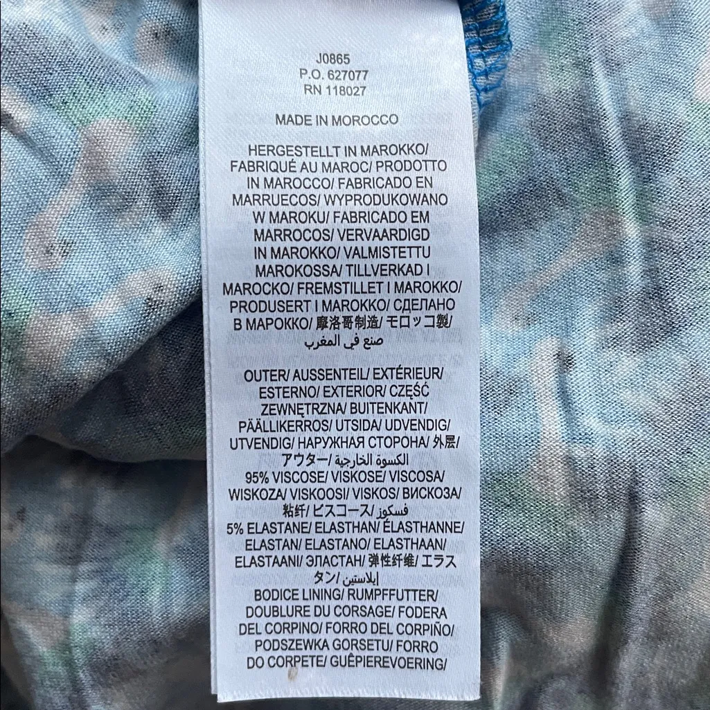 Boden Petronella Jersey Flamingo Splash Print Blue Midi Dress Size 8P - Image 14