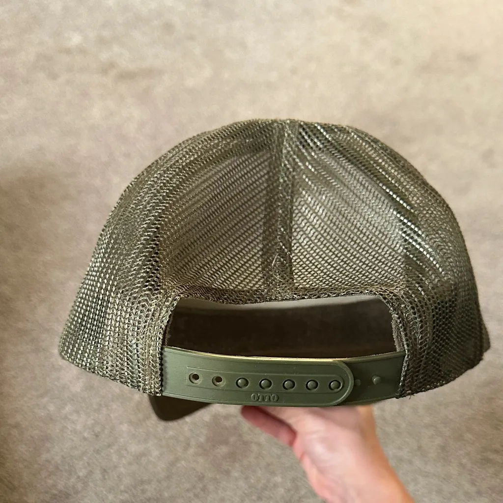 Ascot & Hart Olive Green Trucker Hat - Image 7