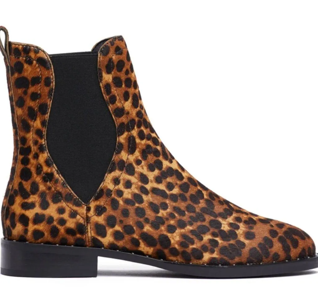 Rebecca Minkoff Sabeen Leopard Print Fuzzy Ankle Boots - Image 2