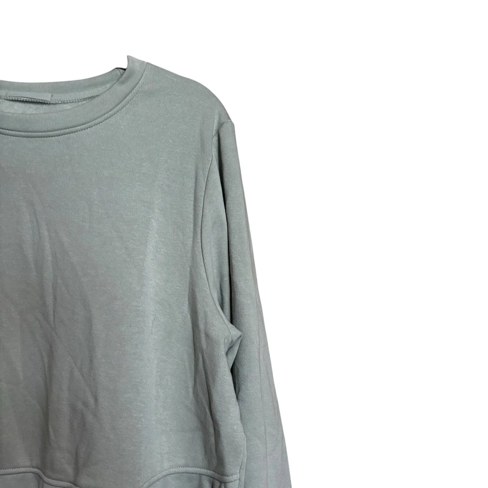 Cuddl Duds Sweatshirt Women 1X Blue Stretch Pockets Pullover Soft Blouse - Image 3