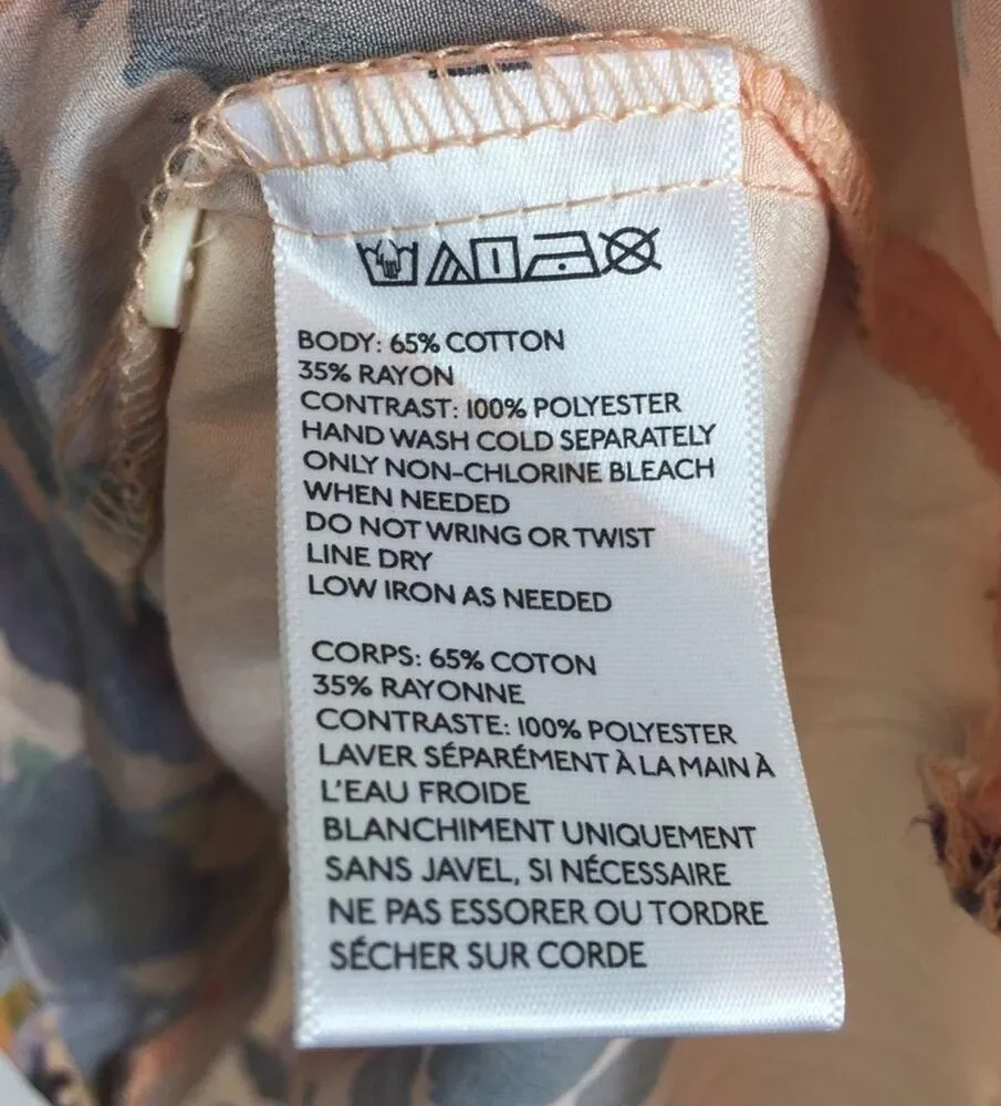 Anthropologie Postmark Striped Layered Floral Knit Chiffon Boho Top XS - Image 8