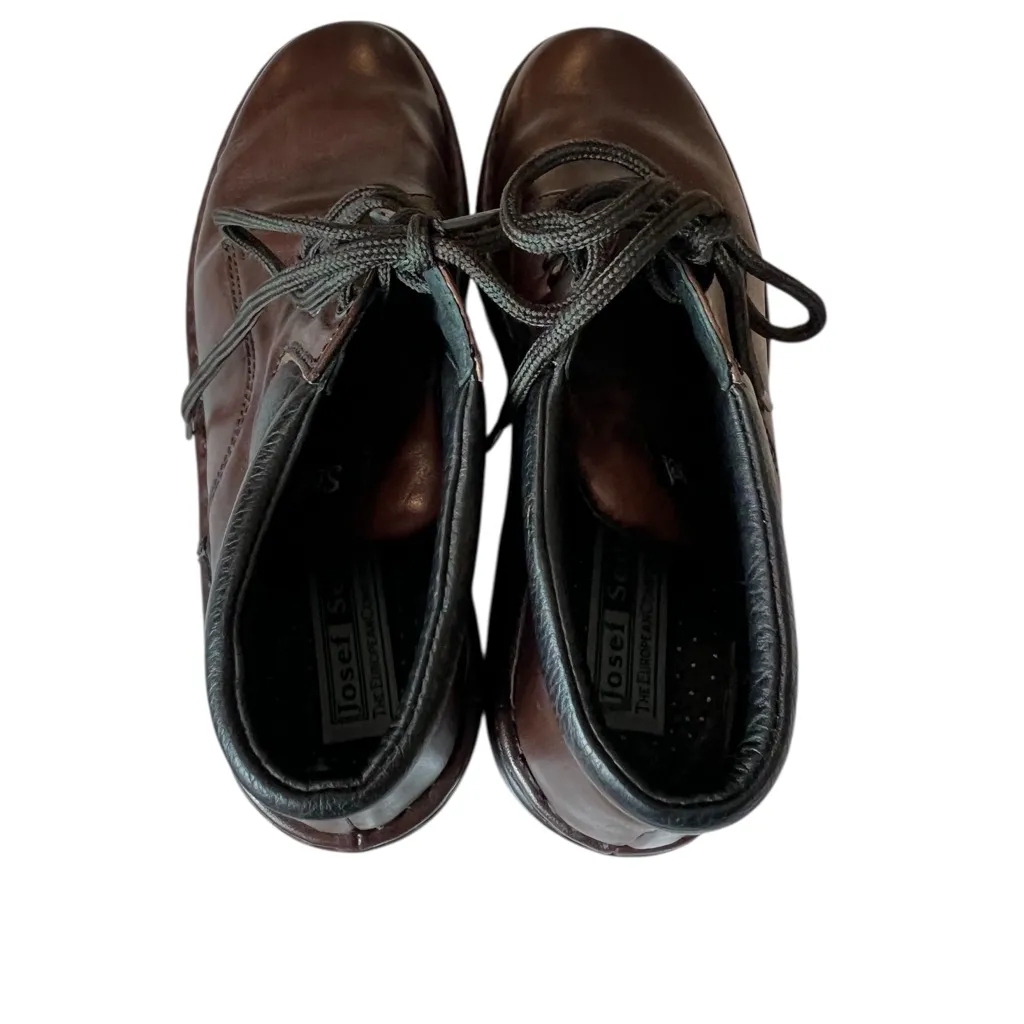 Josef Seibel Dark Brown and Black leather Chukka Boots women’s size 37 - Image 7