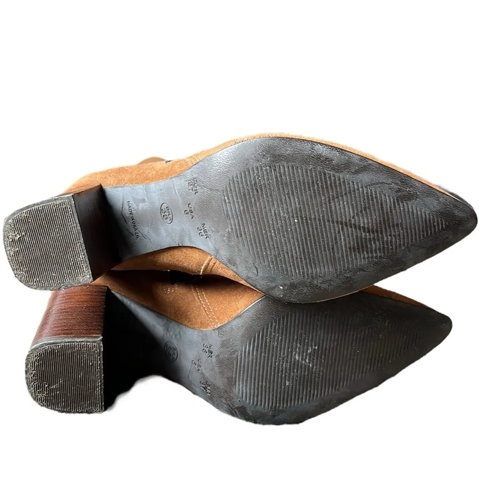 Lia Line Thick Heel Over Knee Boot Brown Size 6 - Image 9