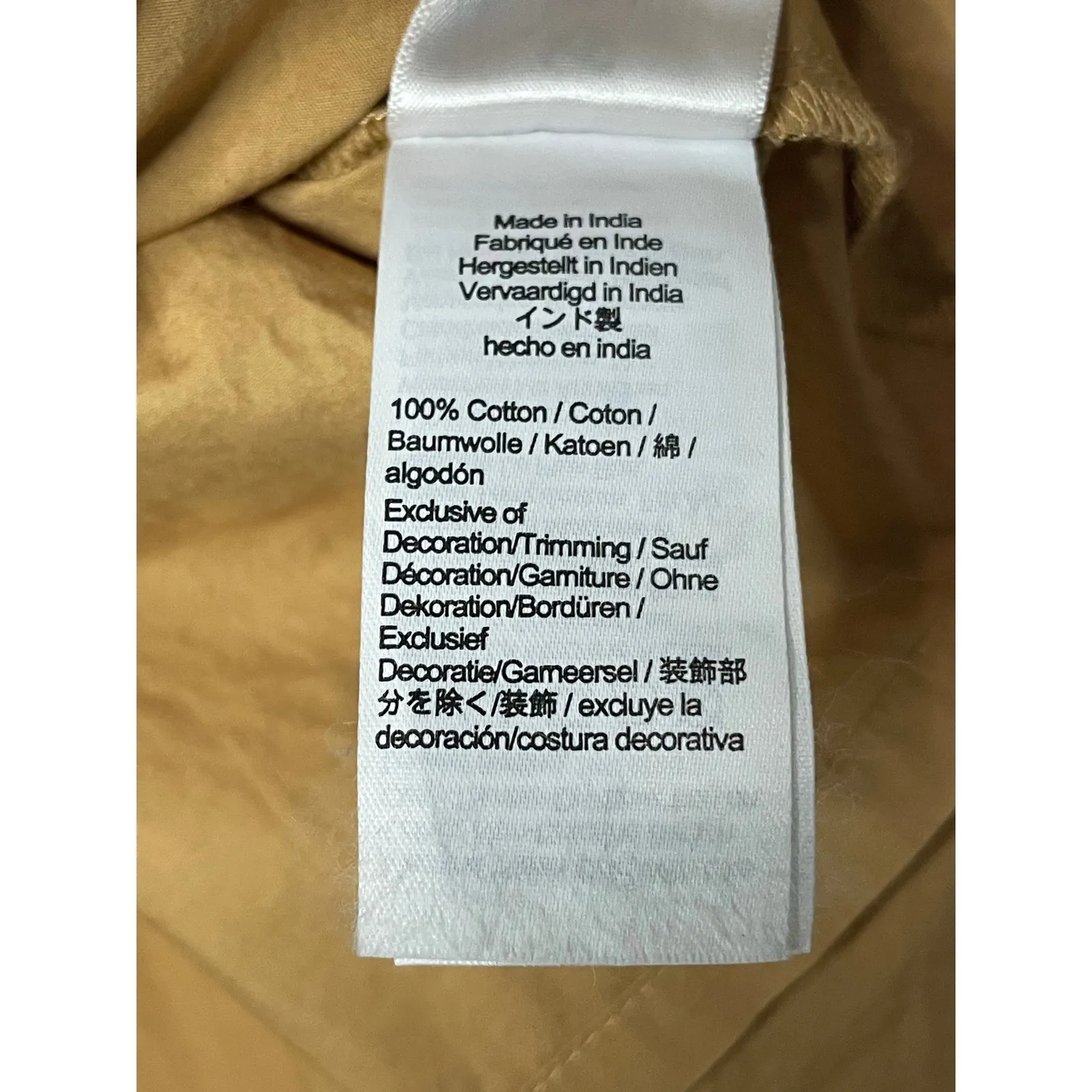 J. Crew Square Neck Smocked Peplum Long Sleeve Top Camel Tan XS - Image 3