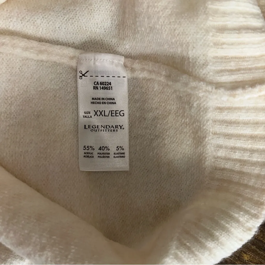 Legendary Outfitters Sweater Women's XXL Cream Soft and Cozy Crewneck NEW - Image 7