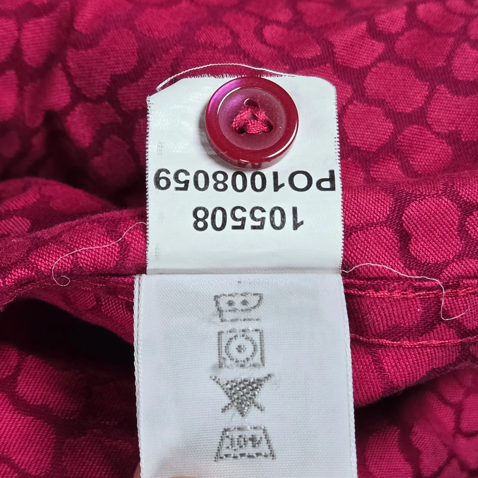 Foxcroft Patterned Long Sleeve V-Neck Button Down Non-Iron Shaped‎ Fit Top 22W - Image 6