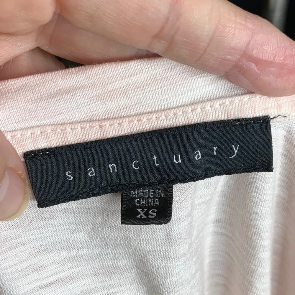 Sanctuary Casual Pink Short Sleeve Round Neck Shirt Peplum Back XS - Image 8