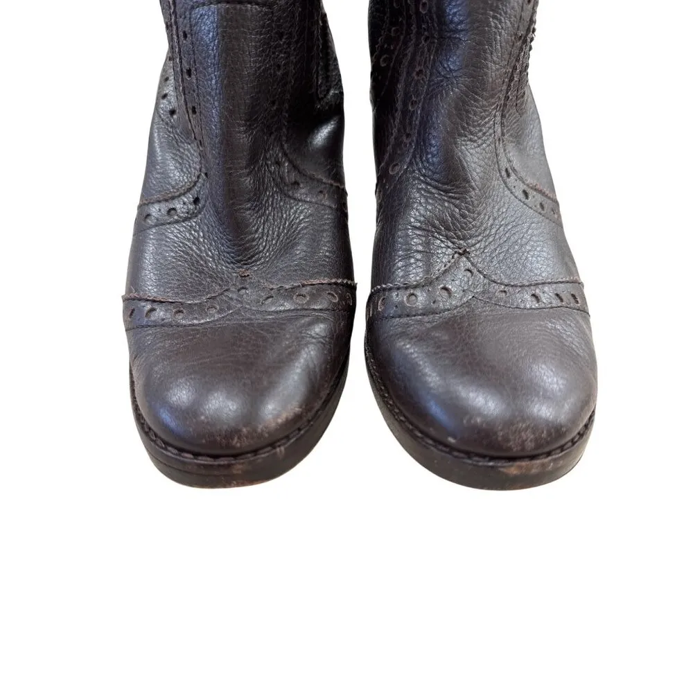 Michael Kors Womens Brown Knee High Leather Riding Boots 10M SKU 7079 - Image 8