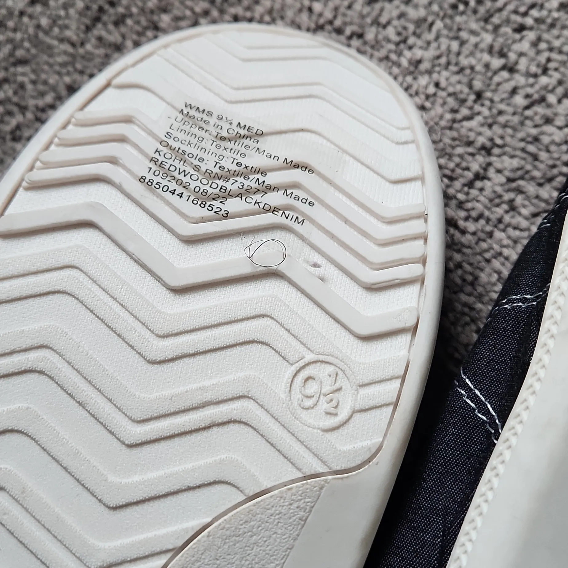 SO Redwood Black Denim Shoes SIZE 9.5 - Image 5