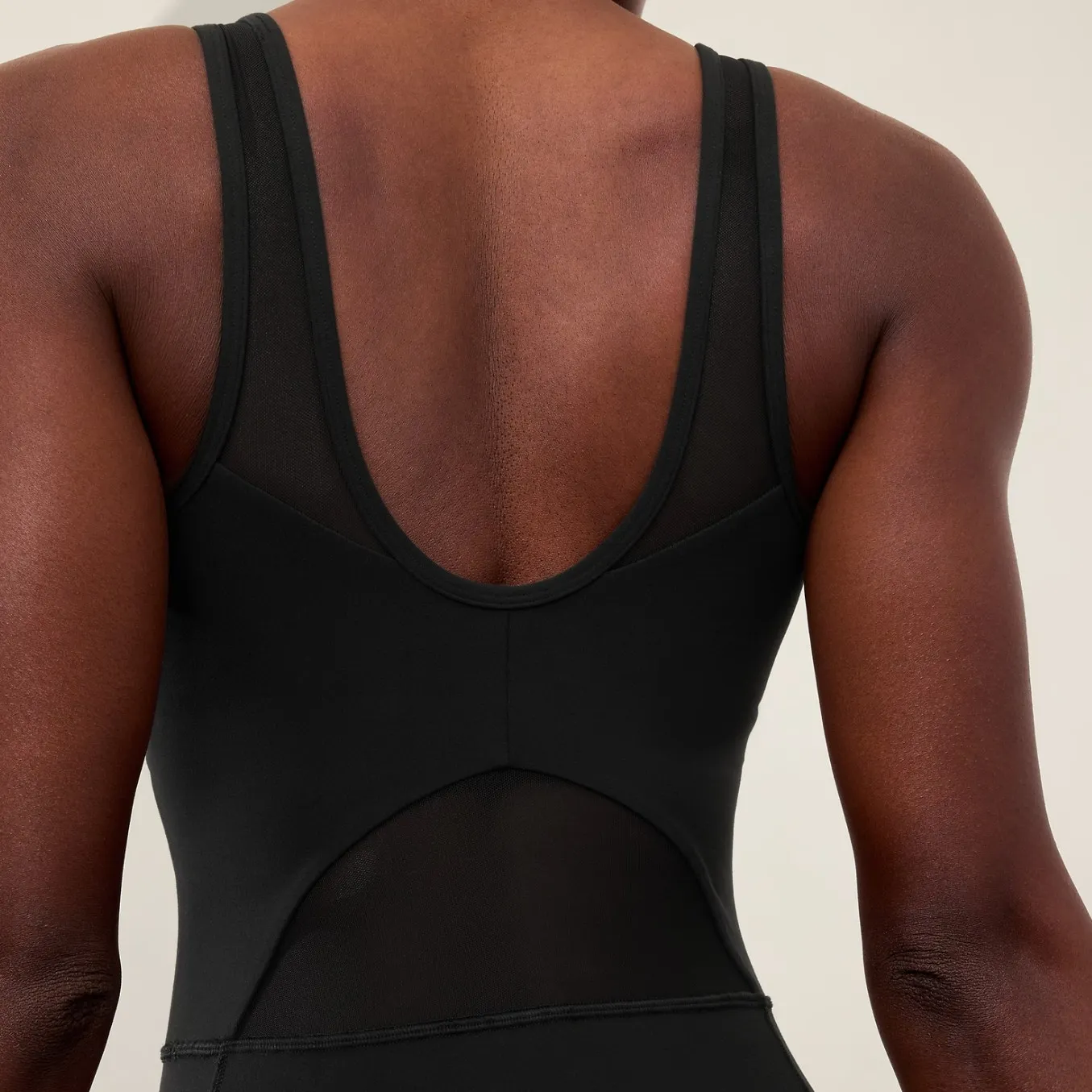 Athleta Salutation Mesh 7/8 Bodysuit Black Size Large - Image 2