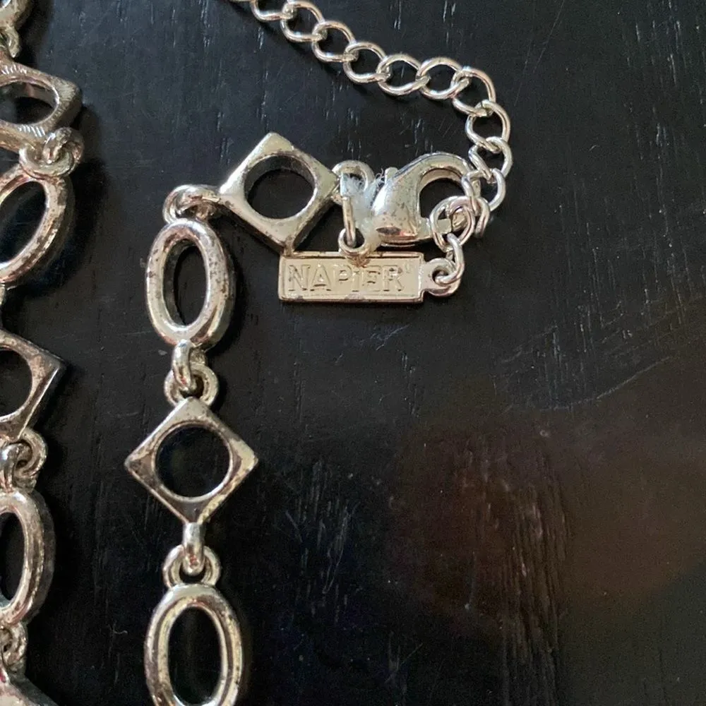2 Napier silver tone necklaces. - Image 2